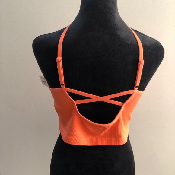 Offline By Aerie Recharge Cross Back Ribbed Tank Top Large Orange NWT - Picture 5 of 8